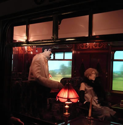 "Ilustración" Interior de un vagón de primera clase. Museo del ferrocarril. Milhouse. Francia